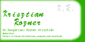krisztian rozner business card